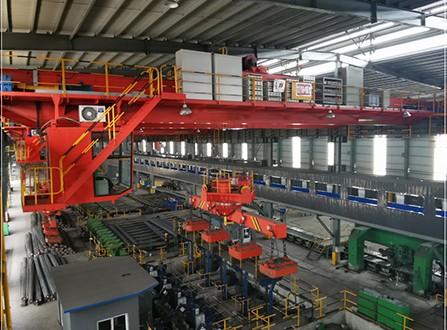 Electromagnetic Overhead Crane with Slewing Carrier Beam